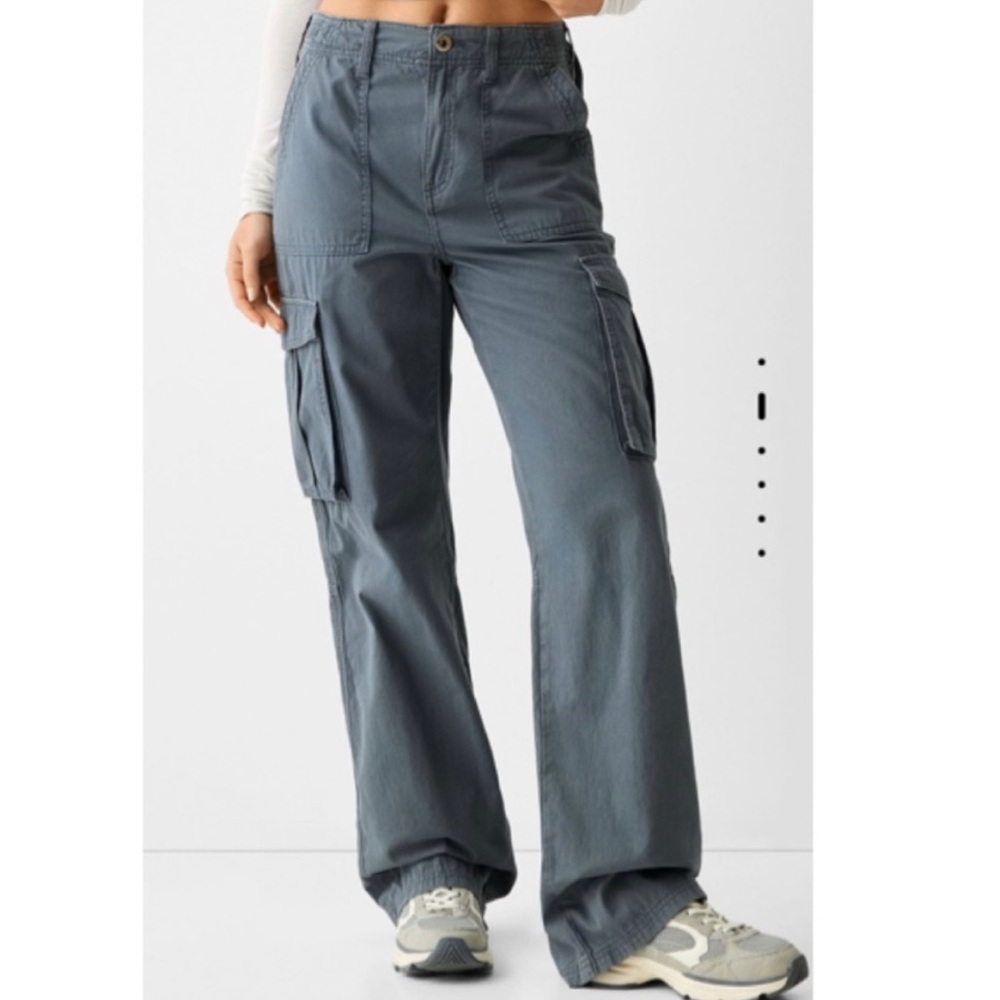 Bershka Grey Cargo Pants